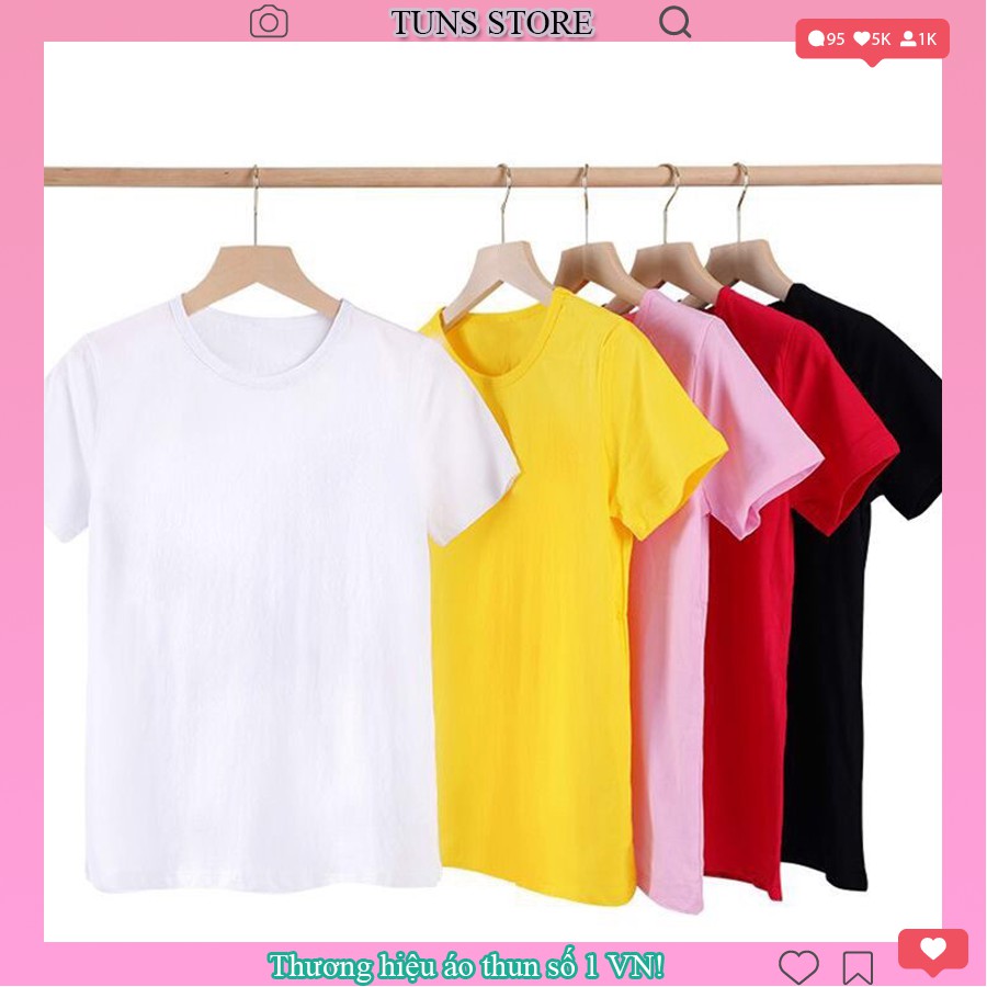 Áo Thun Trơn Nam Nữ Basic Tee Ngắn Tay Vải Cotton Thoáng Mát - TUNS STORE | BigBuy360 - bigbuy360.vn