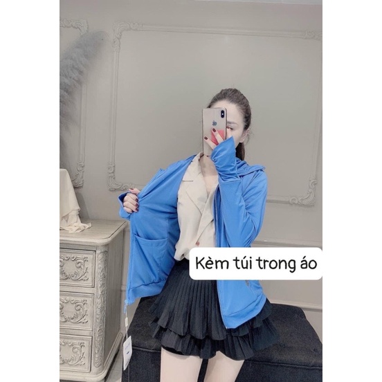 Áo chống nắng GU 2 lớp hàng loại 1, Áo chống nắng nữ dáng ngắn