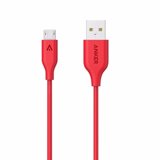 [Freeship toàn quốc từ 50k] Cáp sạc siêu bền ANKER Powerline Micro-USB 0.3m cho Android (Đỏ)