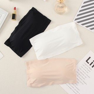Áo ngực ống không đường may Áo ngực không gọng dạng crop top có màu đen trắng nude