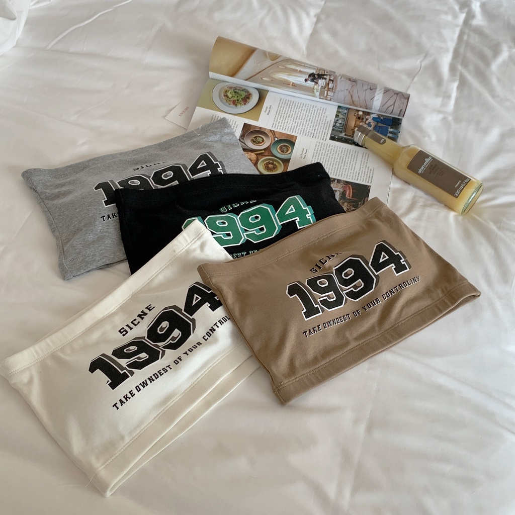 Cocory vn Áo Ống In Chữ Thời Trang Quyến Rũ Cho Nữ