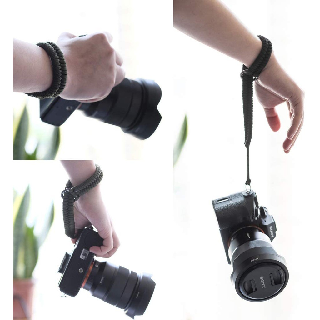 Dây đeo máy ảnh cổ tay Cammix - Dây Dù Paracord thắt - Dây đeo cổ tay Wrist strap cho máy Fujifilm, Sony, Canon, Nikon