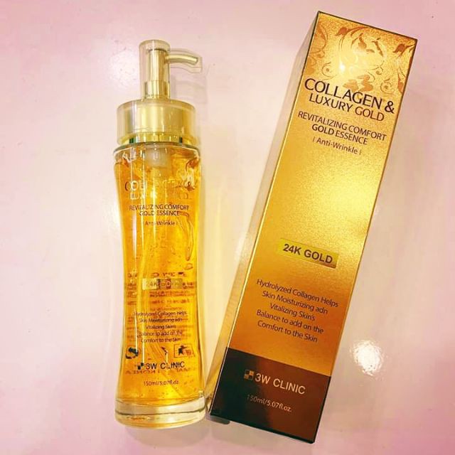 Tình chất chống nhăn 3w Collagen Luxury Gold Clinic Hàn Quốc 150ml