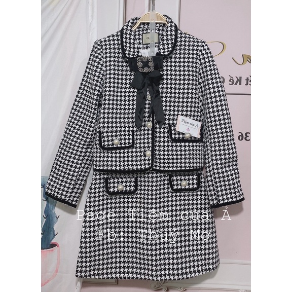 Sét dạ tiểu thư cao cấp tặng kèm nơ cài cổ full 3 màu kèm ảnh thật _Tiệm của Ả | BigBuy360 - bigbuy360.vn