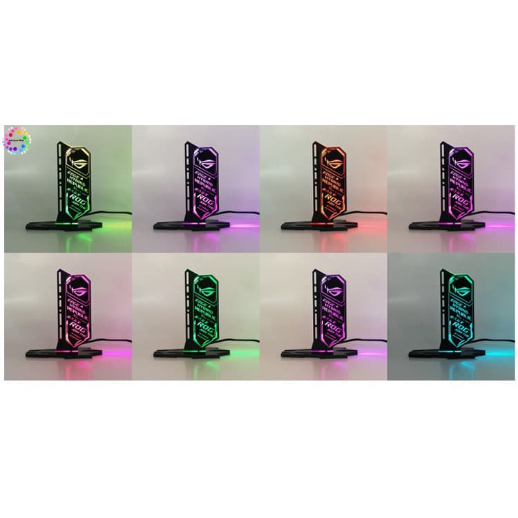Bộ đỡ card vga chống xệ khắc chử ROG led RGB sync main 5v 3pin | BigBuy360 - bigbuy360.vn