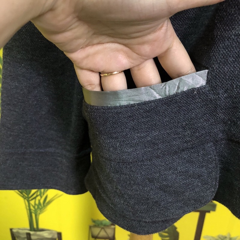 Áo khoác vest blazer đen xám 5 hàng si hàng 2hand