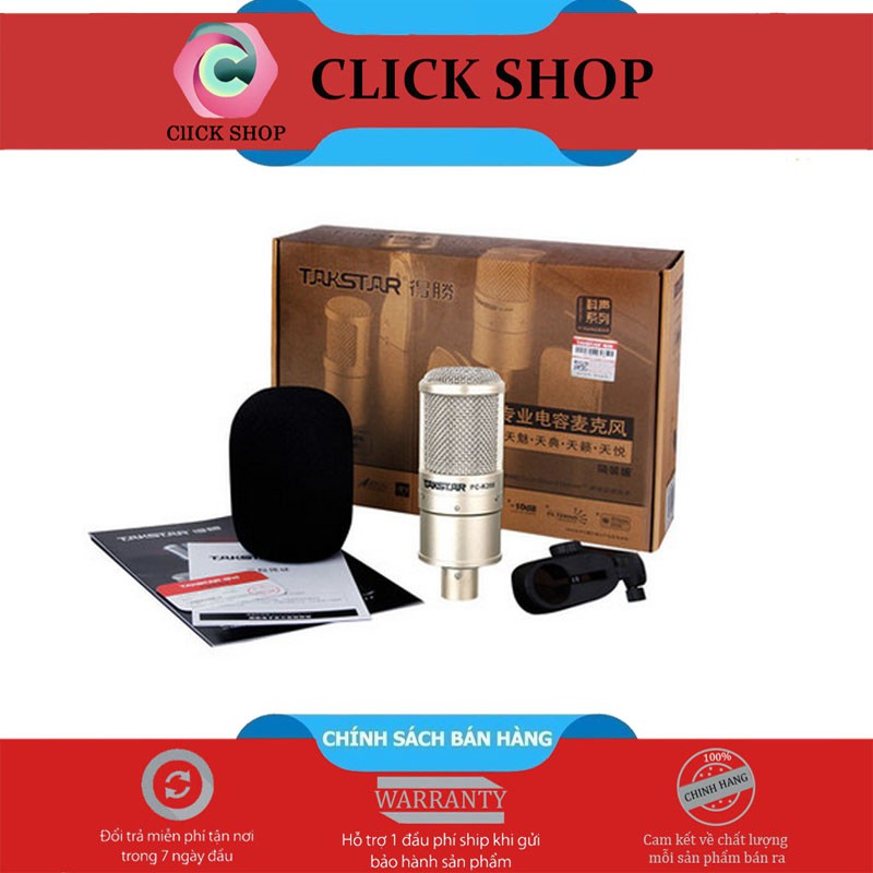 Mic PC-k200 MICRO THU ÂM CHUYÊN NGHIỆP TAKSTAR PC-K200 CHẠY NGUỒN 48V