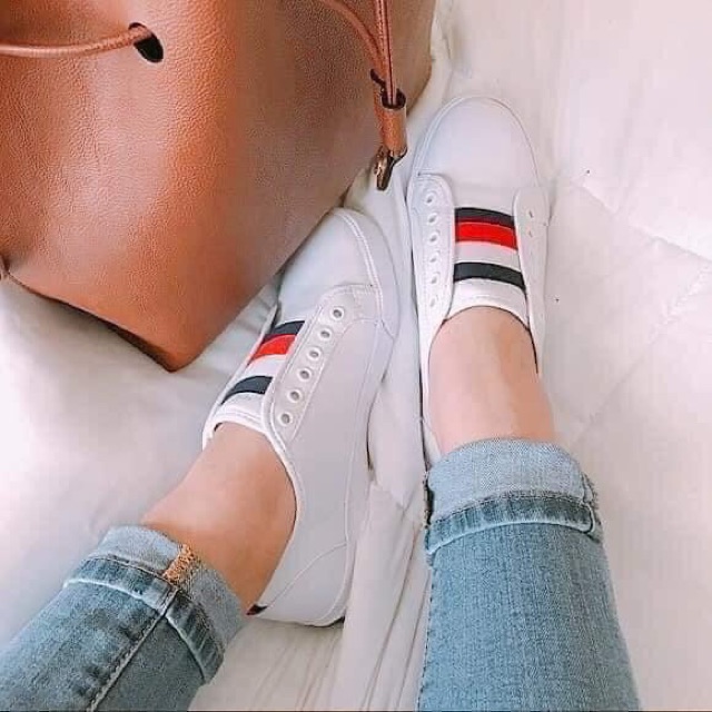 [Giày Tommy, hàng Mỹ, chuẩn auth] GIÀY LƯỜI THỂ THAO TOMMY HILFIGER SLIP ON ANNI