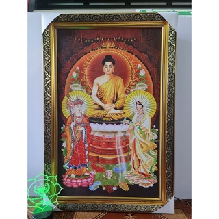 Tranh tam thế phật khung composite MS 05