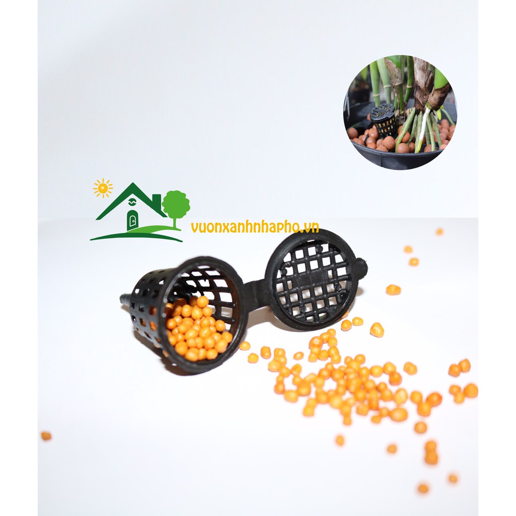 Combo 100 Giỏ Đựng Phân Tan Chậm Có Nắp Đậy