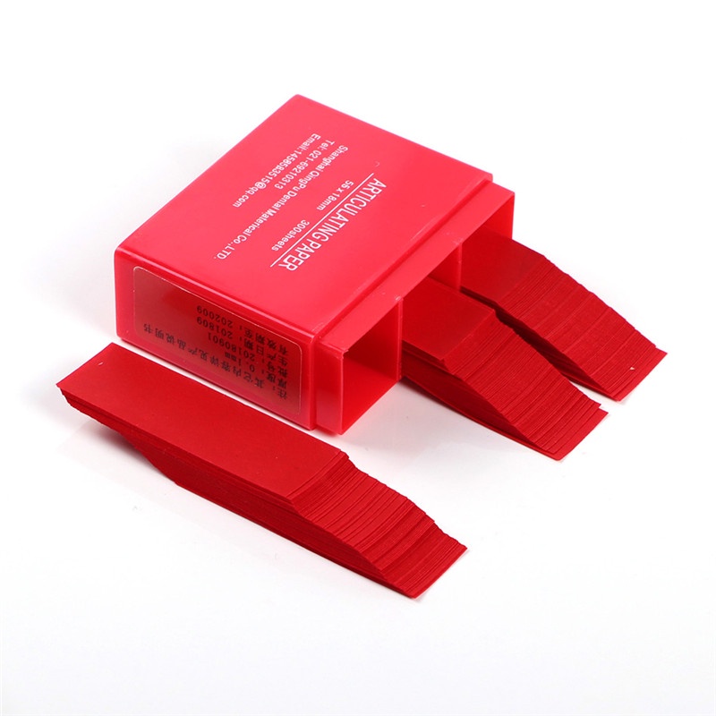 Hộp 300 Tờ Giấy Cách Ly Màu Đỏ/Xanh Dương 55*18m Chuyên Dùng Trong Nha Khoa