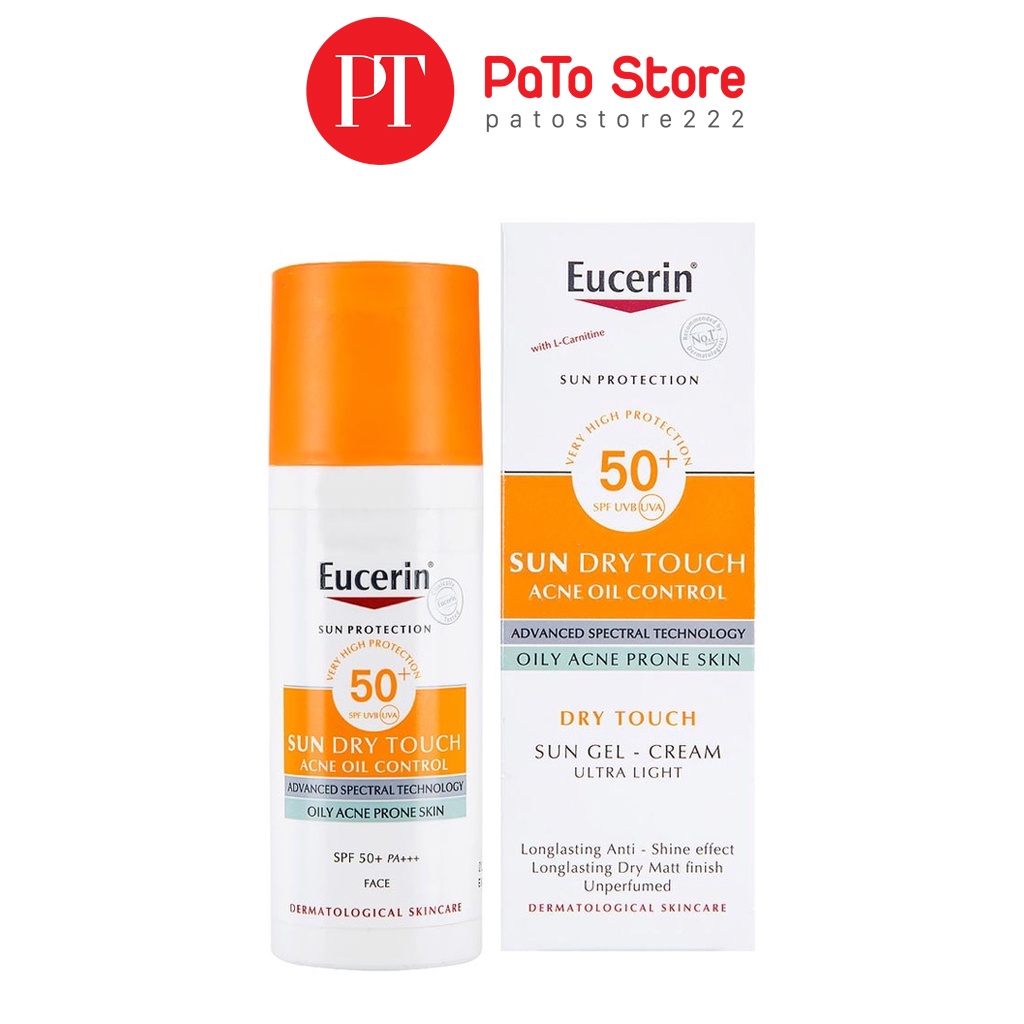 Kem Chống Nắng Eucerin Cho Da Dầu Mụn Eucerin Sun Gel Cream Oil Control SPF 50+ 50ml