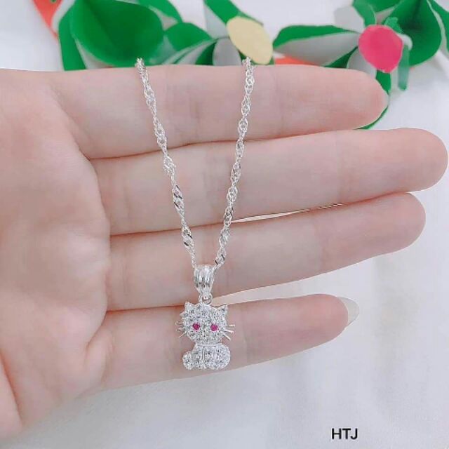 (Tặng vòng dâu) DÂY CHUYỀN BẠC KITTY CAO CẤP CHO BÉ GÁI