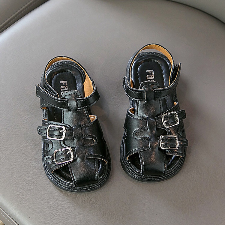 Giày sandal bít mũi đan dây màu đen bé trai MINTSCLOSET Mint's Closet - GD8111