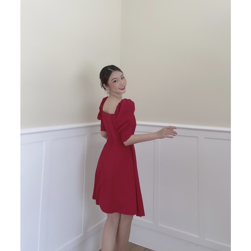 Đầm nơ tiểu thư midi bigsize Mũm mỉm 50kg đến 90 kg