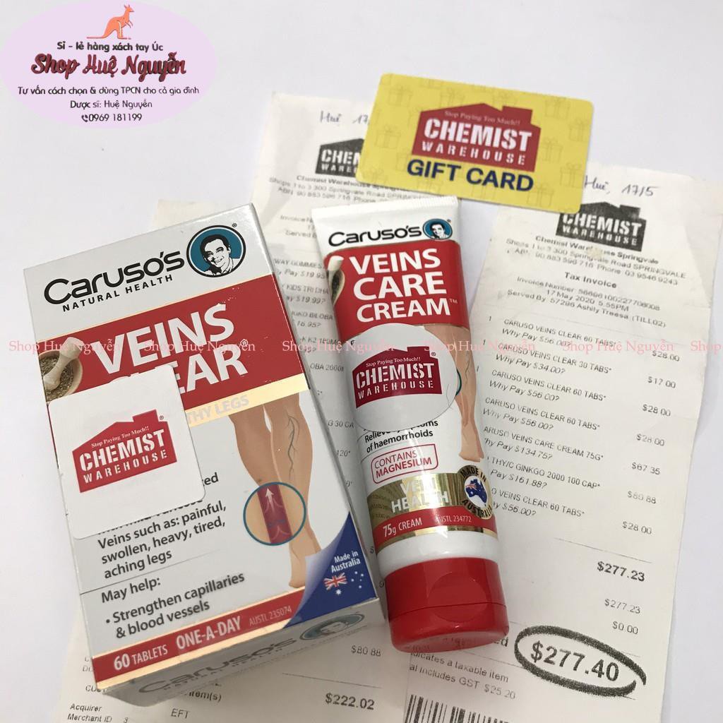 Viên uống giãn tĩnh mạch Veins clear hộp 60v | BigBuy360 - bigbuy360.vn