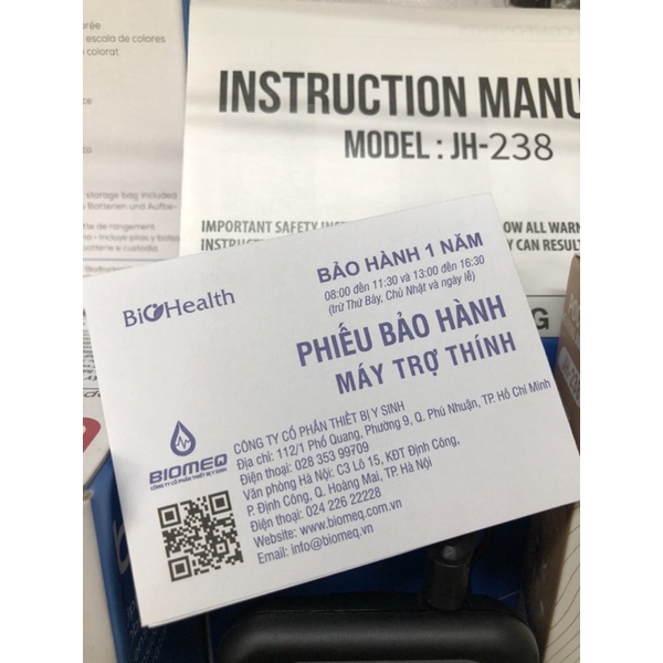 ❤️ Tai nghe máy trợ thính bỏ túi có dây Biohealth JH-238 JH238  Máy