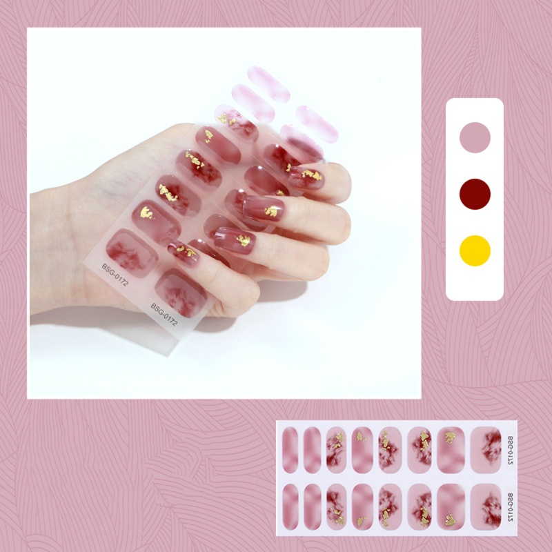 Sticker Dán Móng Tay Dạng Gel Chống Nước Bán Nguyệt Thời Trang Cổ Điển