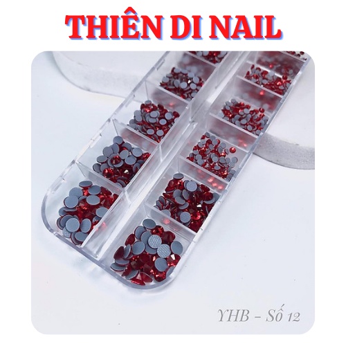 Khay đá chân lưới màu đỏ đâm mix size 1440 viên Thiên Di Nail