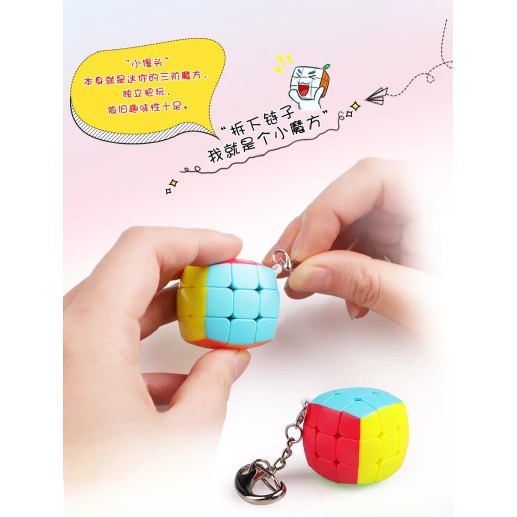 Móc Khóa Rubik 3x3 X 3 Hình Kim Tự Tháp Đáng Yêu