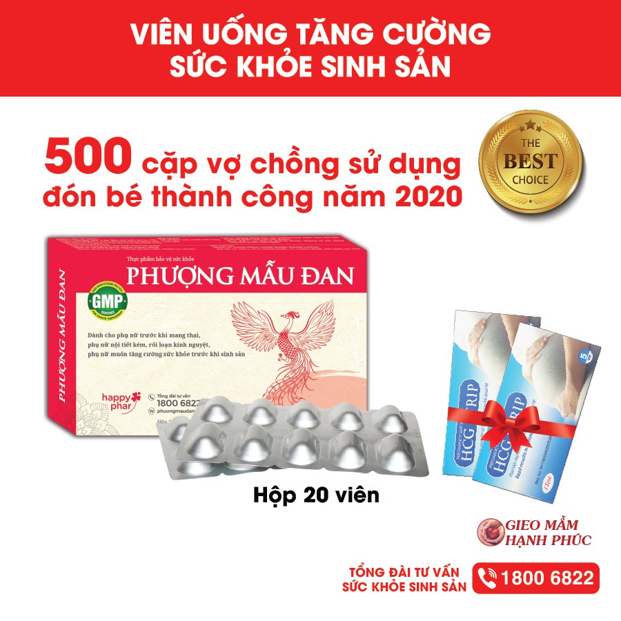 Phượng Mẫu Đan 20 viên - Bổ trứng, dày niêm mạc, điều hòa kinh nguyệt, tăng khả năng thụ thai