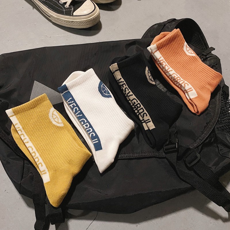 Tất Nam Nữ Unisex Cổ Cao Chất Cotton phong cách thể thao mới lạ - T065