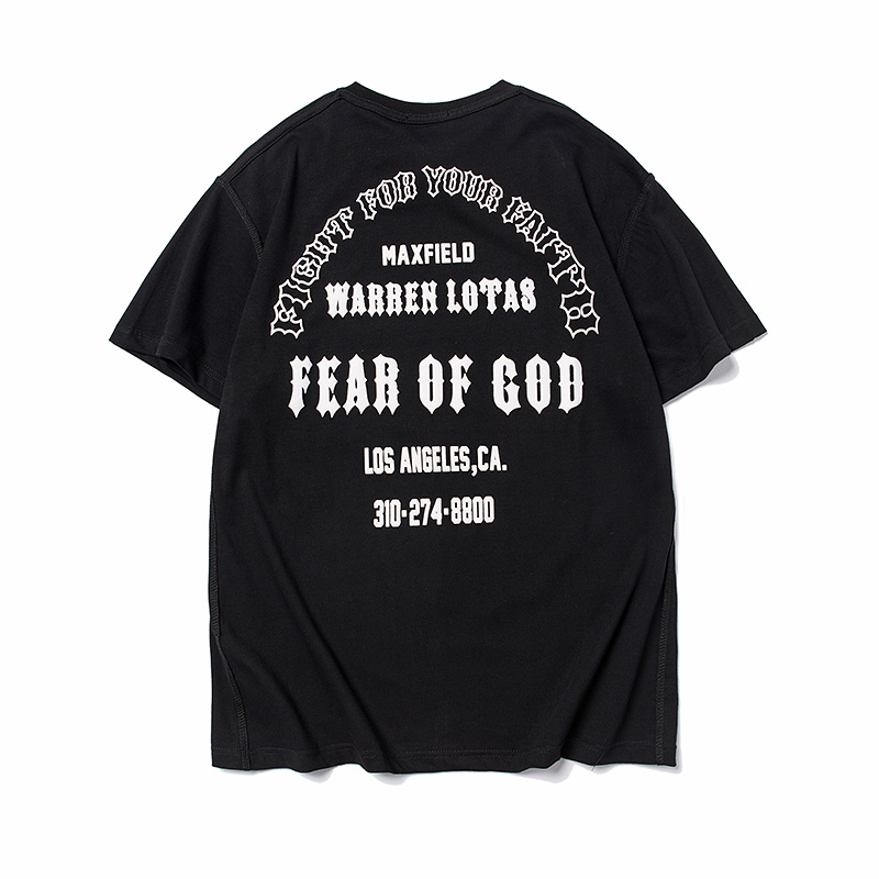 FEAR OF GOD Christmas limited high street trend hip-hop loose couple half-sleeved FOG short-sleeved T-shirt tide