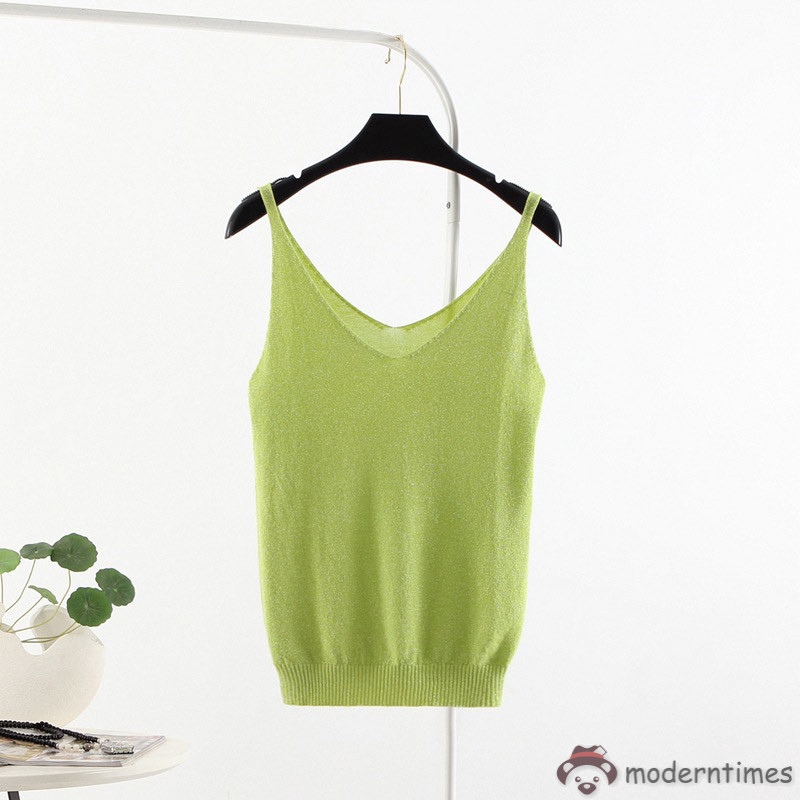 Áo Nữ Không Tay Cổ Chữ V Lấp Lánh Quyến Rũ | BigBuy360 - bigbuy360.vn