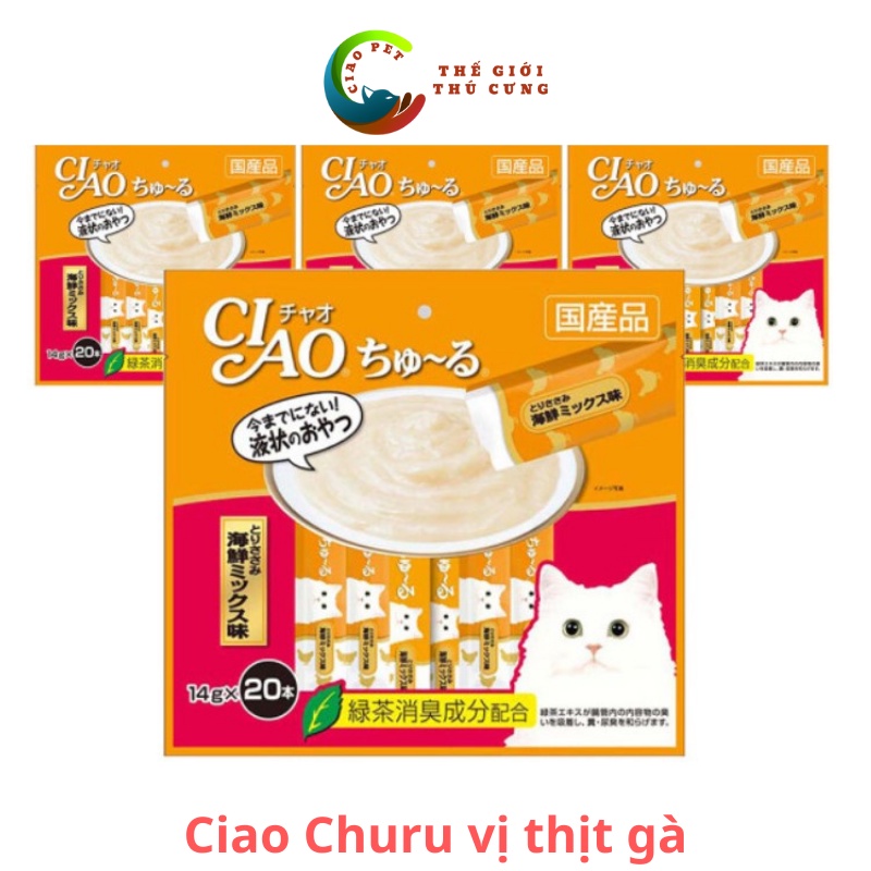 Súp thưởng dinh dưỡng cho mèo Ciao Churu 14gr