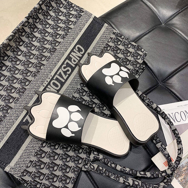 Dép lê Dép Đi Trong Nhà Tắm Chống Trượt Chân In Hoạt Hình Gấu Kiểu Hàn Quốc Dễ Thương Cho Cặp Đôi