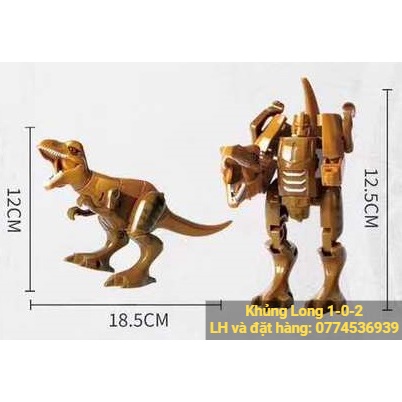 Đồ Chơi Khủng Long Biến Hình Robot 2 Trong 1 Mô Hình Transformers 4 Mẫu Bằng Nhựa Chất Lượng Dài 18.5cm Cao 12.5cm