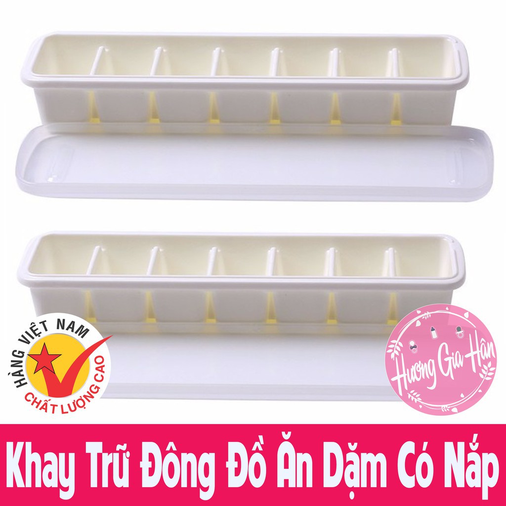 Khay Trữ Đông Đồ Ăn Dặm 7 Ô Có Nắp Đậy, Nhựa Song Long - Made In Việt Nam