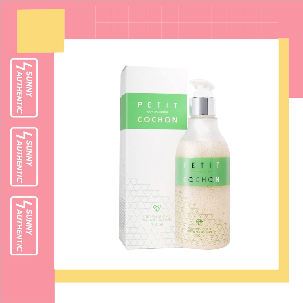 TẨY TẾ BÀO CHẾT BODY MUỐI BIỂN + BAC HÀ LOẠI BỎ MỤN LƯNG, VIÊM NANG LÔNG - PETIT COCHON BODY WASH SCRUB 250ML