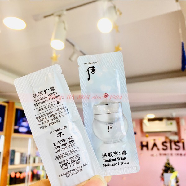 Gói Sample Kem Dưỡng Trắng Chống Thâm Nám WHOO RADIANT WHITE MOISTURE CREAM