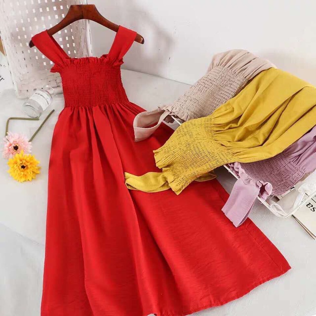 [ẢNH THẬT] Váy maxi 2 dây đi biển nhiều màu | BigBuy360 - bigbuy360.vn
