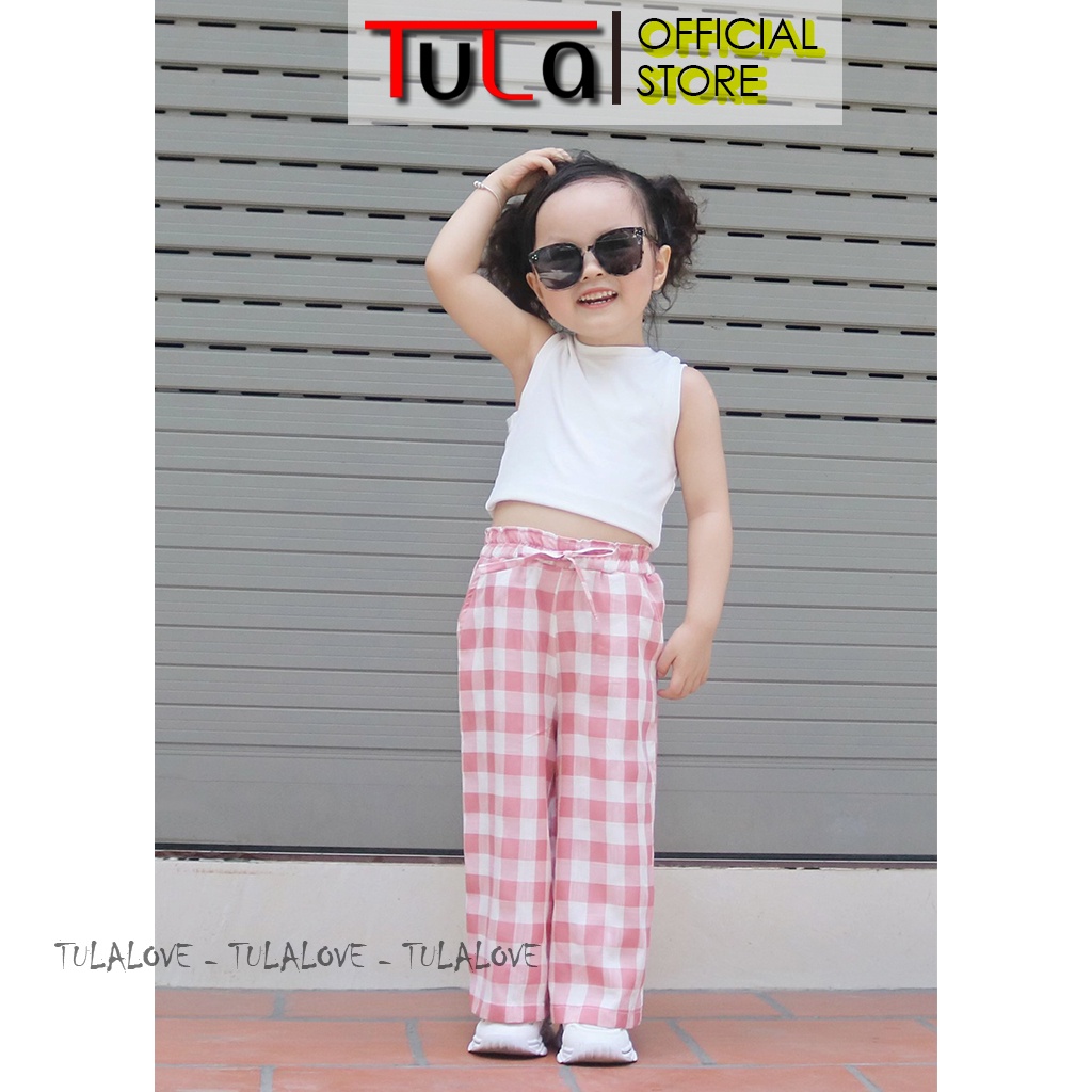 Quần Ống Rộng Dài Cho Bé Gái Dáng Suông Cực Xinh Quần Dài Đi Học Cho Bé Tulalove