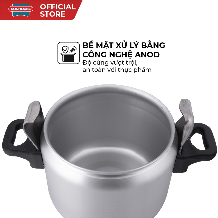 [Mã ELHADEV giảm 4% đơn 300K] Nồi Áp Suất Anod SUNHOUSE SHA8504 5L