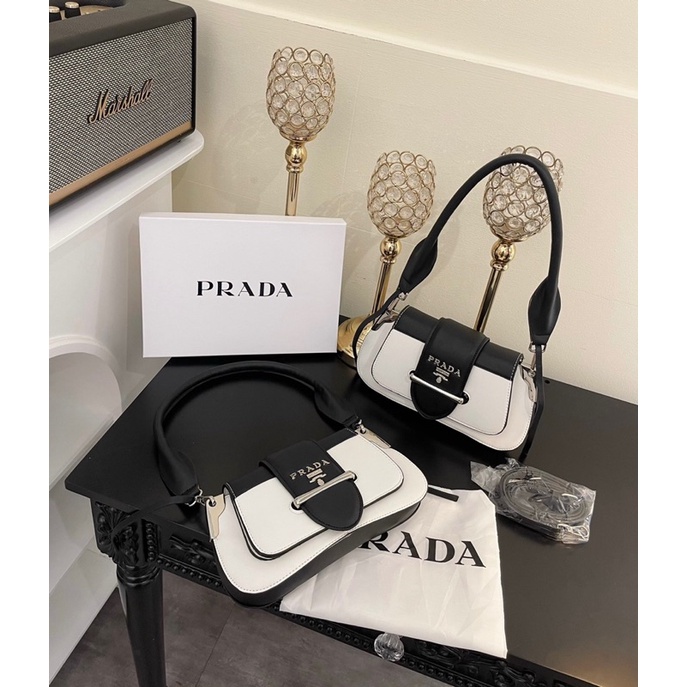 Túi Pra.da Kẹp Nách FULL BOX Phom Xịn Phụ Kiện Như Hình QSTX0252