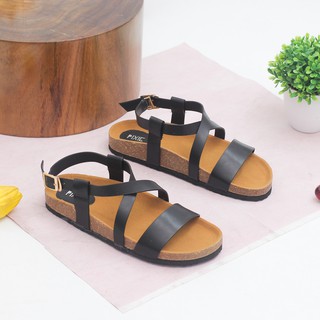 Giày Sandal Bệt Quai Chéo Đế Trấu X419