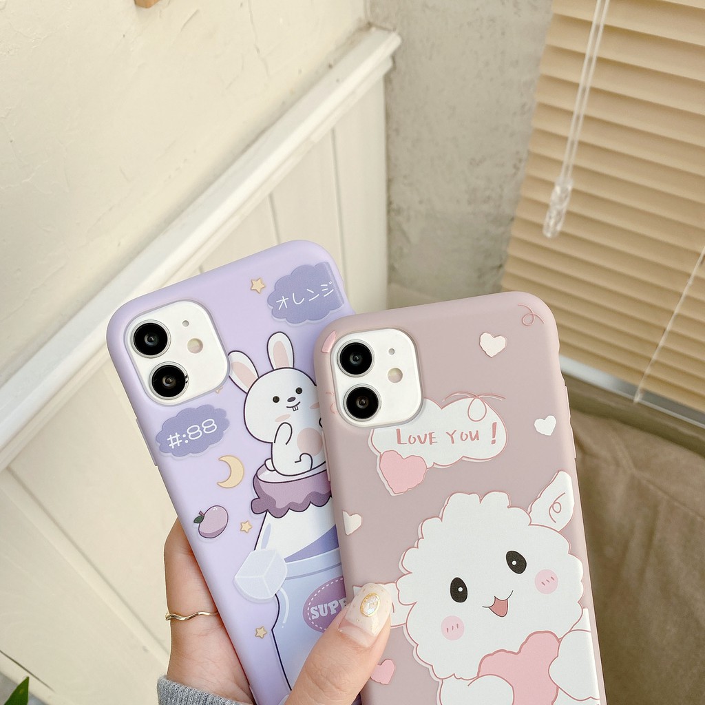 Hợp iphone case 12/12mini/12pro/12pro max/11/11pro/11pro max/xs max/xr/xs/x/8/7/8plus/7plus Moon rabbit and love rabbit