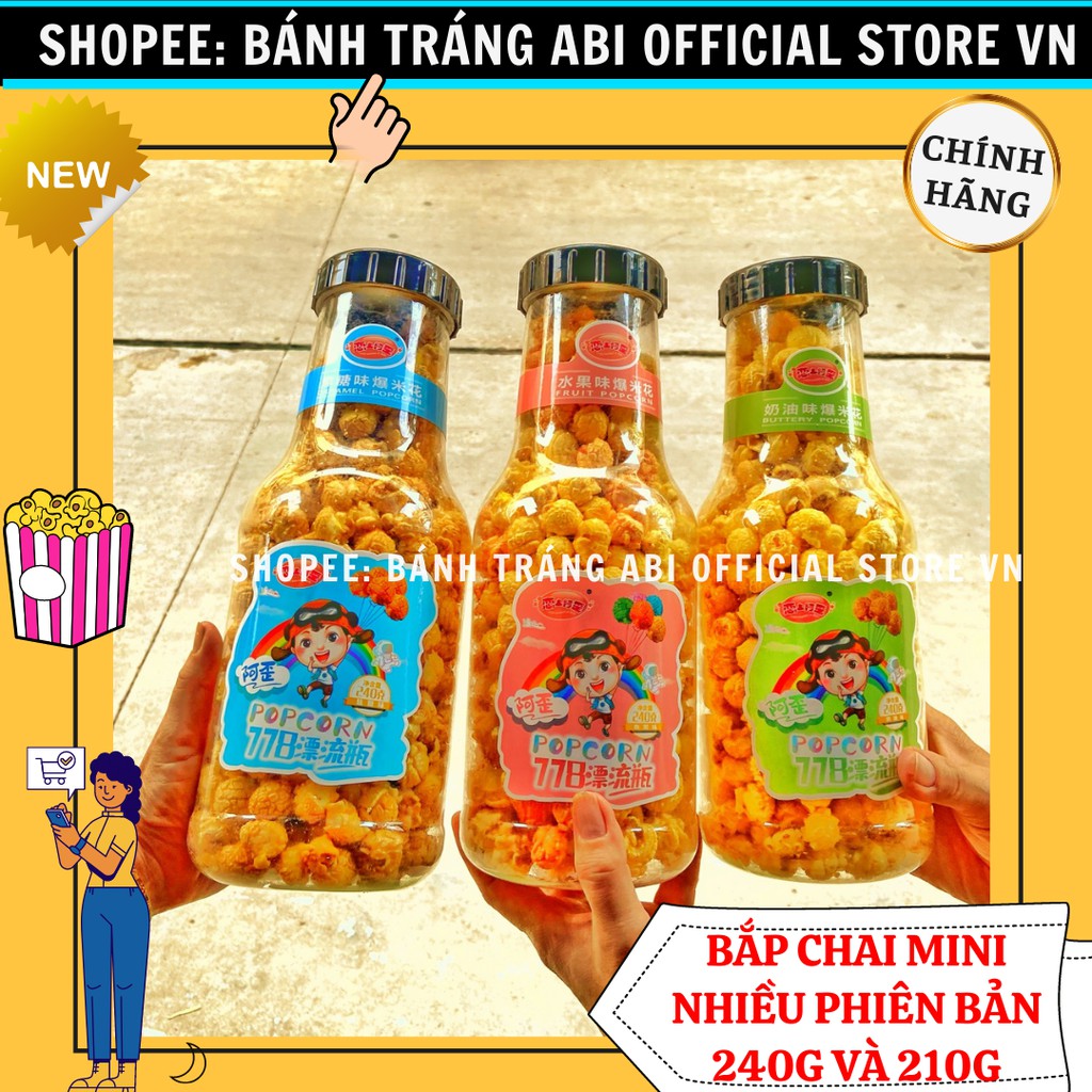 [BẮP CHAI SIZE MINI NHIỀU LOẠI] BÌNH BỎNG NGÔ BẮP RANG SIZE 240GR HOT TREND