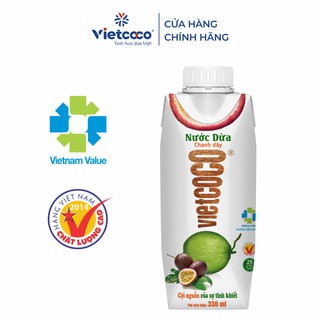 NƯỚC DỪA - CHANH DÂY ĐÓNG HỘP VIETCOCO - 330ML