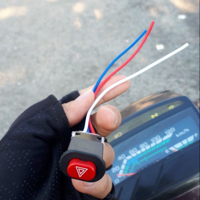 HP65 NÚT CÔNG TẮC NHẤN GIỮ HAZARD CHO XE MÁY