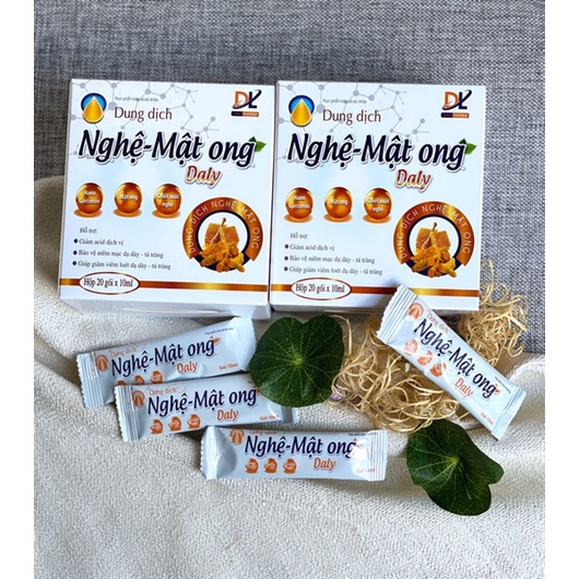 Dung dịch Nghệ - Mật Ong Daly - Giảm acid dịch vị, bảo vệ niêm mạc dạ dày-tá tràng, viêm loét dạ dày - tá tràng