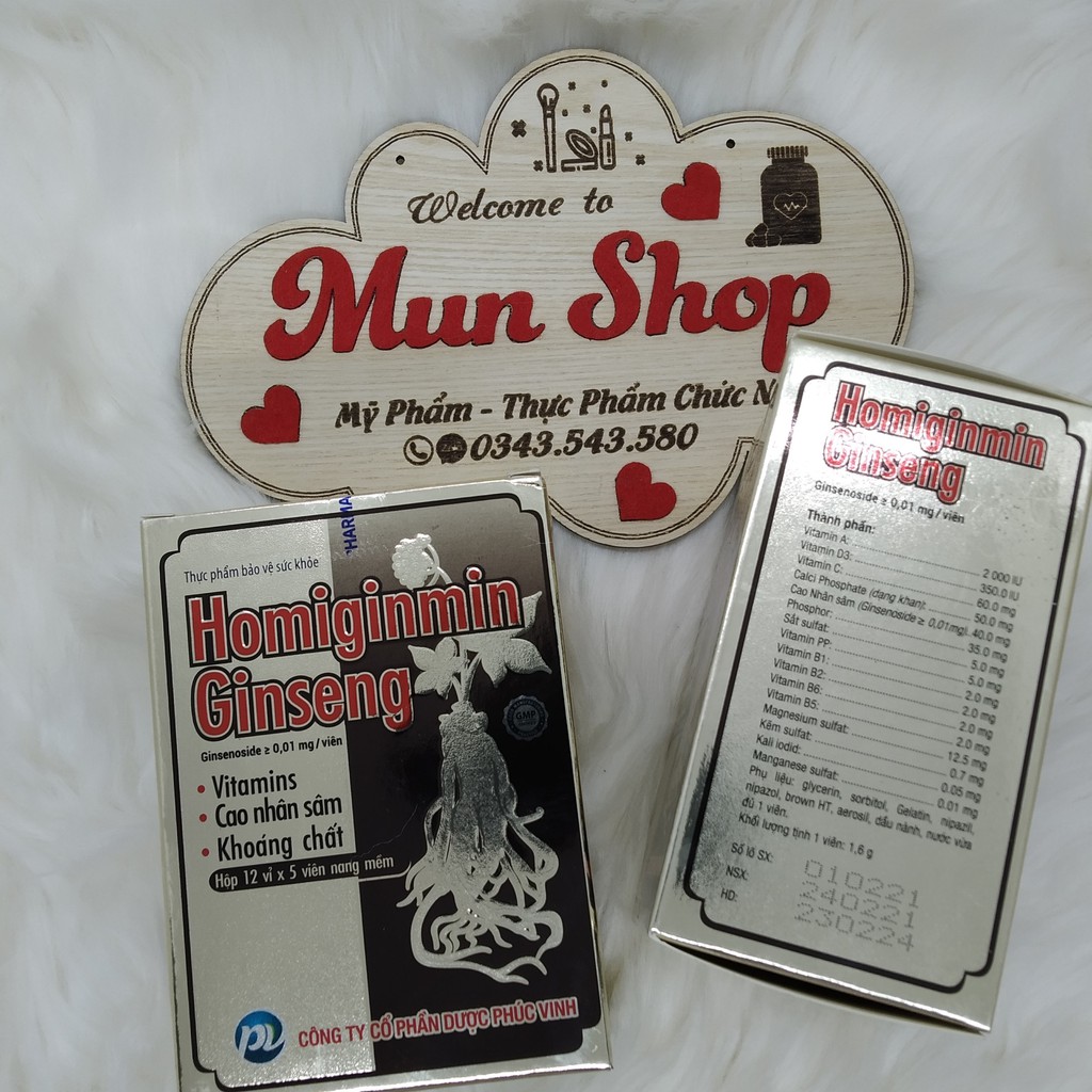Homiginmin Ginseng PV - Bổ sung vitamin, cao nhân sâm và khoáng chất