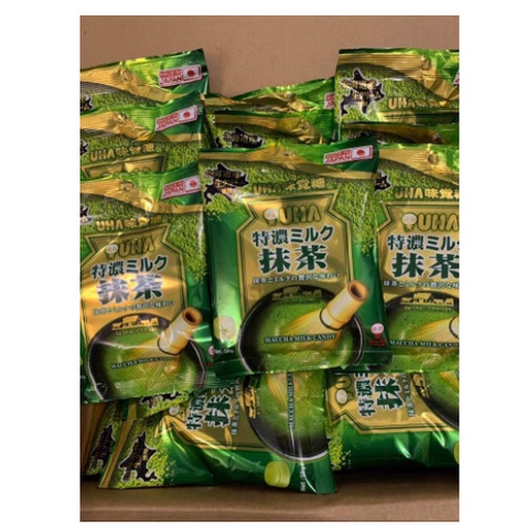 Combo 5 gói Kẹo trà xanh UHA Nhật Bản 58gr date mới