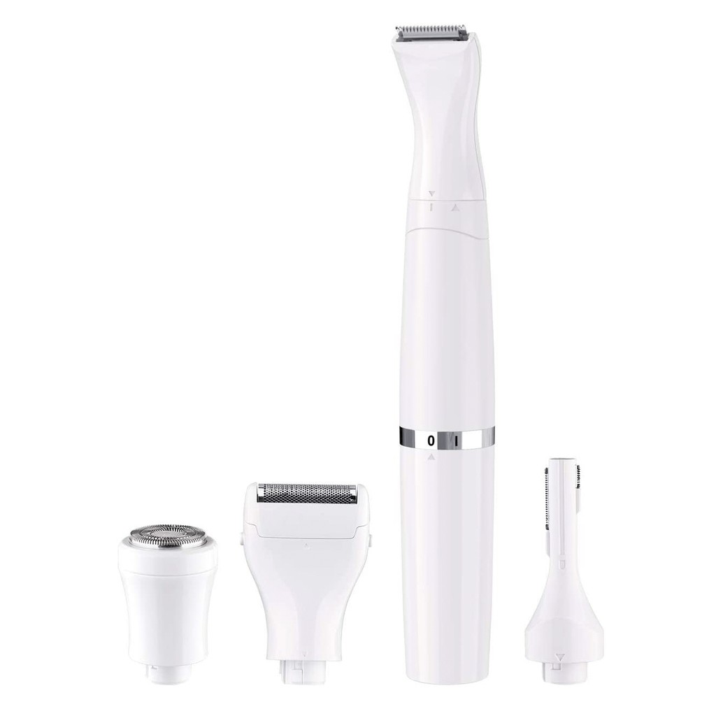 Máy sạc điện cắt tỉa lông 4 trong 1 Vellope Nhật Bản, cắt tỉa lông cơ thể, lông mày, lông mặt, vùng bikini