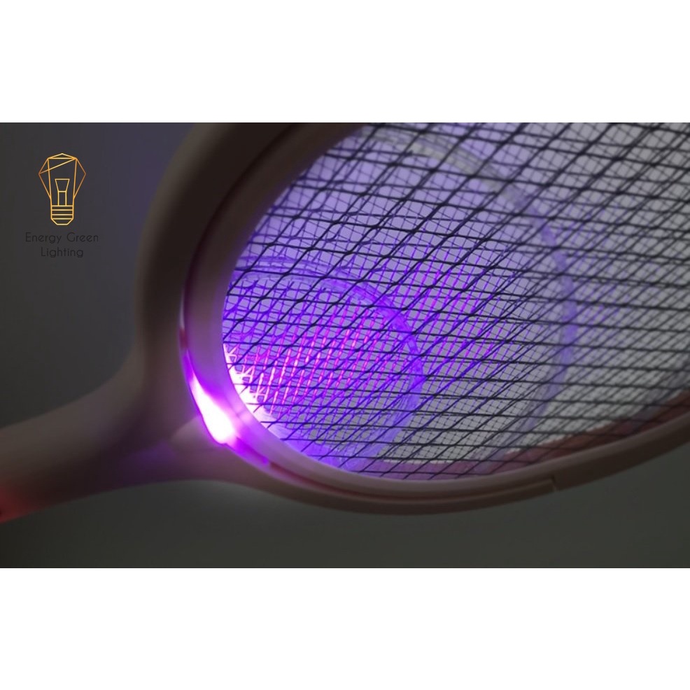 [PIN TRÂU] Vợt Bắt Muỗi AN01 Energy Green Lighting Kiêm Đèn Thu Hút Muỗi - Diệt Muỗi Để Bàn - Treo Tường Tiện Lợi