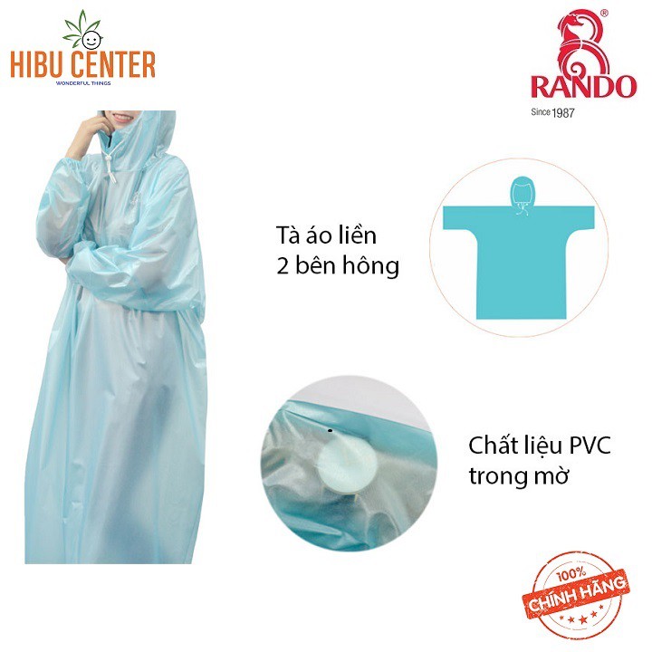 Áo Mưa RANDO Easy Trum | Trùm Cực Nhanh, Siêu Nhẹ, Cực Bền | hibucenter