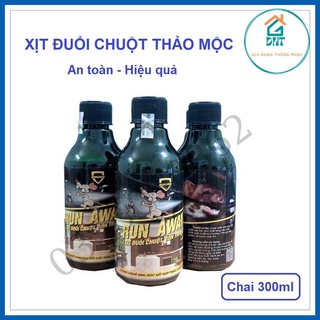 Xịt đuổi chuột thảo mộc Run Away 300ml an toàn, hiệu quả